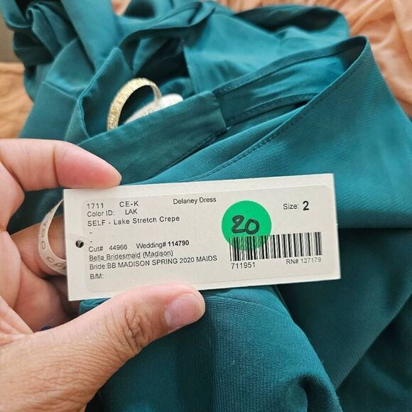 Jenny Yoo Delaney Tie Back V Neck Maxi Dress Size 2 - Picture 6 of 8